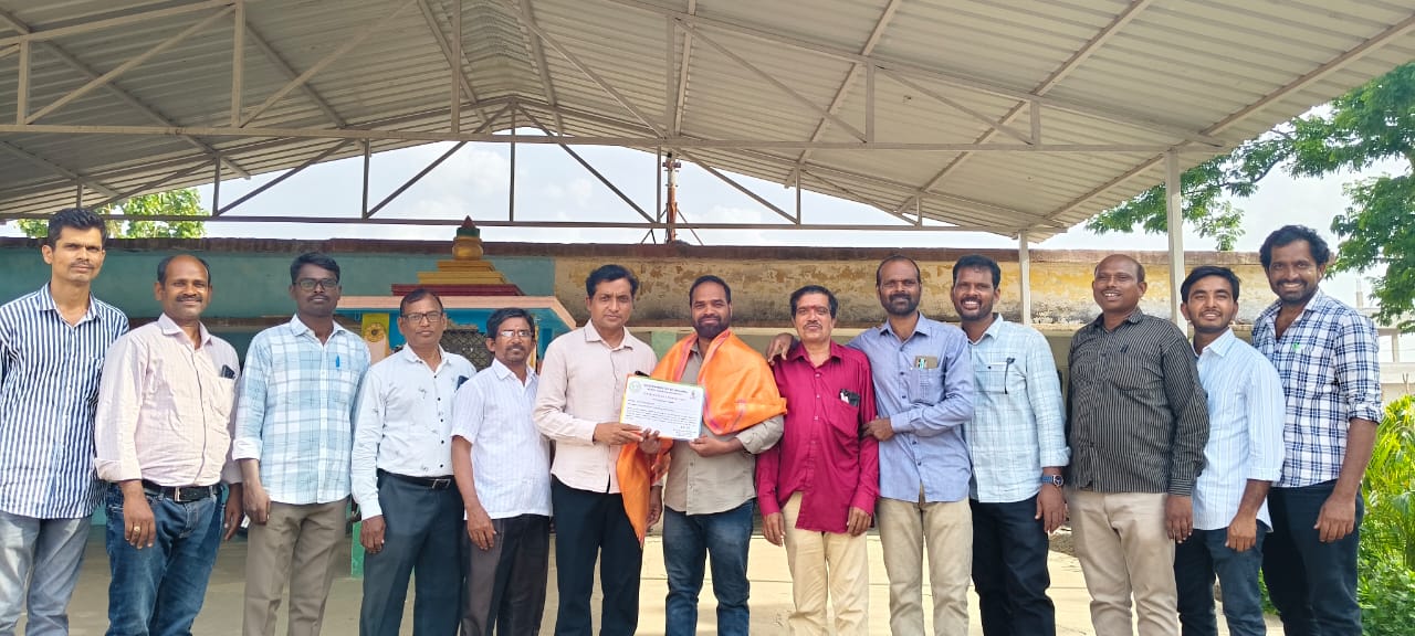 పోతంగల్ కలాన్ ఉన్నత పాఠశాల ఉపాధ్యాయుడు నాగరాజు కు రాష్ట్ర స్థాయి ప్రశంసా పత్రం