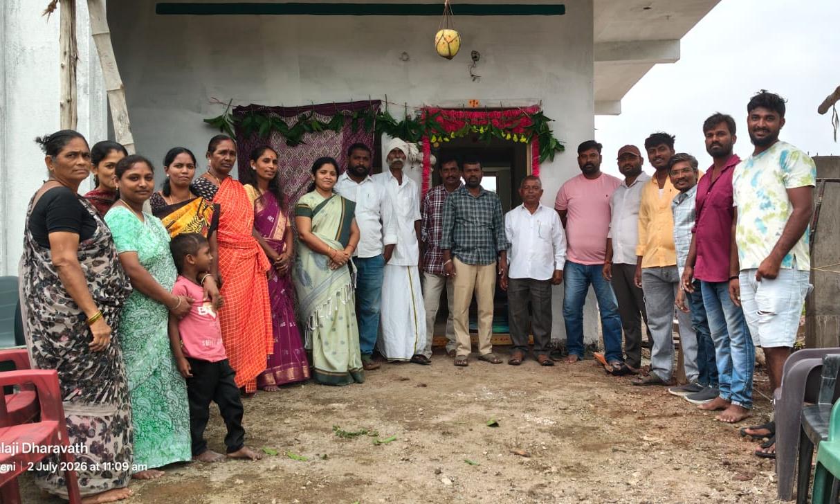 పోలంపల్లిలో ఇందిరమ్మ గృహ ప్రవేశం ఘనంగా నిర్వహణ